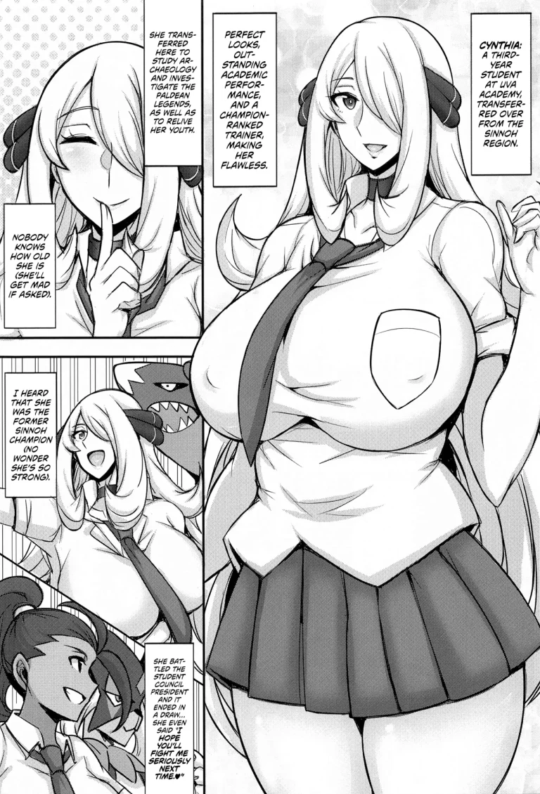 Cynthia is a High Schooler?! | JK!? Shirona-san porn comic picture 2