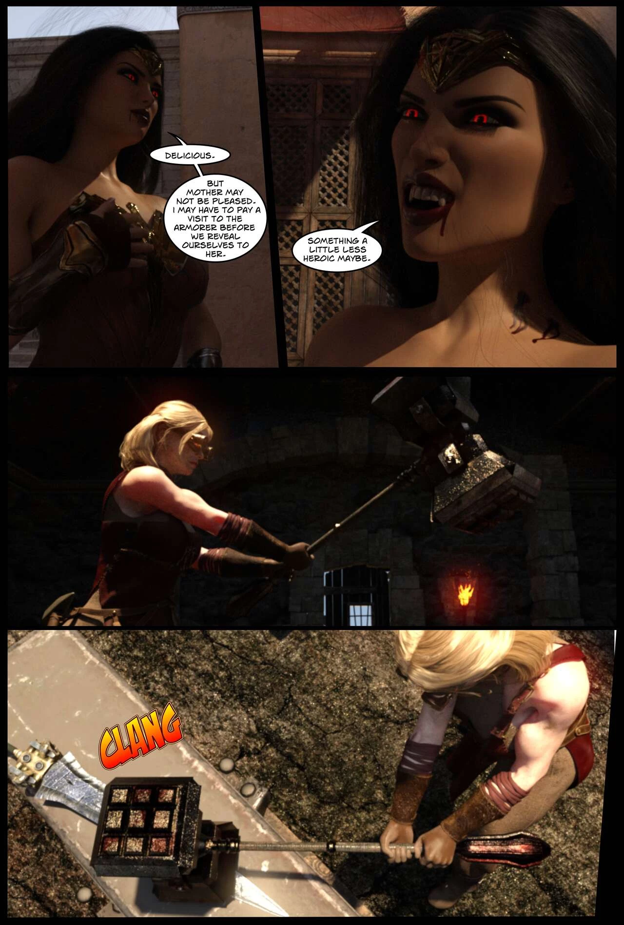 DC Vampires: The Fall of Themyscira porn comic picture 41
