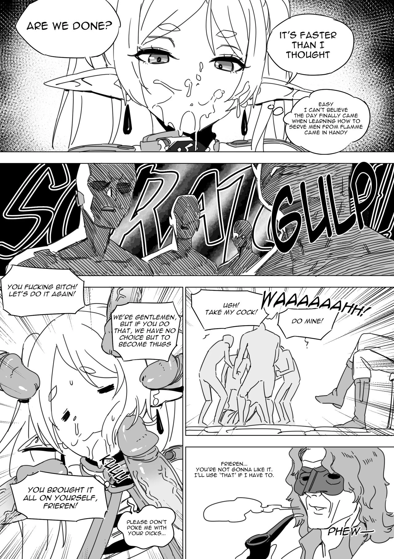 Defeated Frieren porn comic picture 14