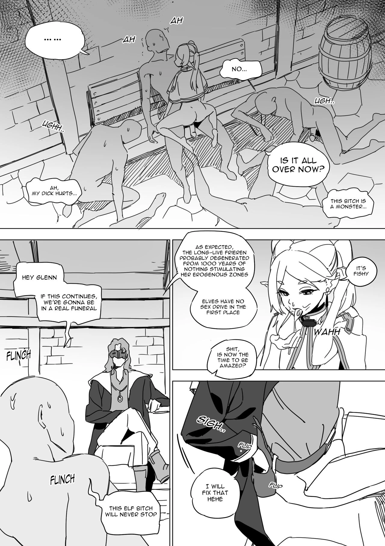 Defeated Frieren porn comic picture 19