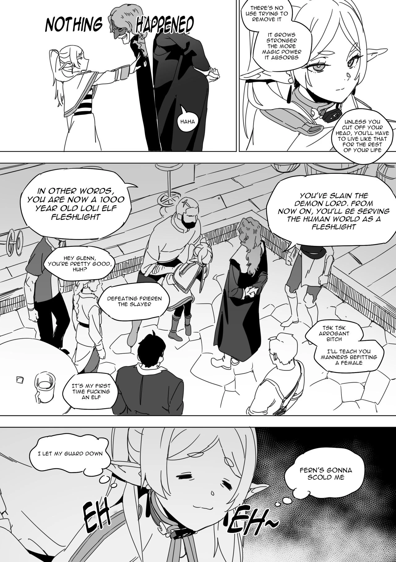 Defeated Frieren porn comic picture 7