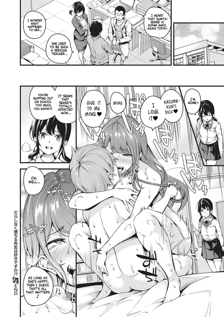 Do you like sloppy, degenerate teachers? | Darashinaku Ochiru Sensei wa Suki desuka!? porn comic picture 34