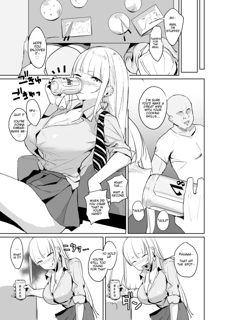 Ecchi na Gal JK ga Kyokon Zetsurin Oji-san to Pakoru Yatsu porn comic picture 4
