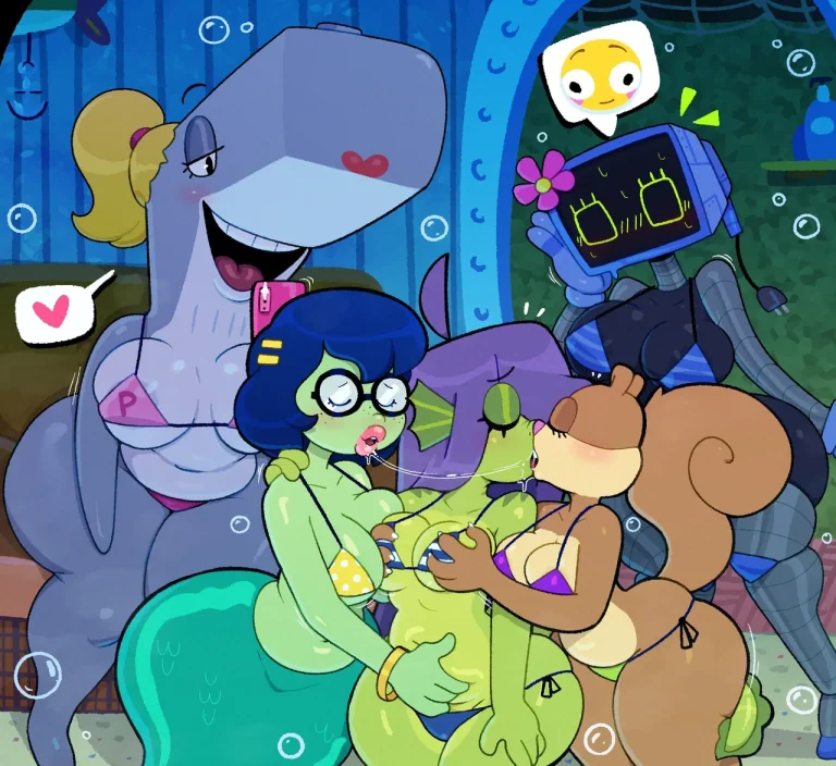 Eelie Applebottom at the Krusty Krab porn comic picture 6