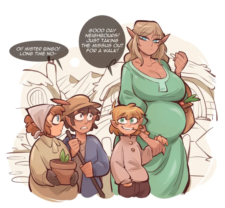 Elf x Halfling porn comic picture 12