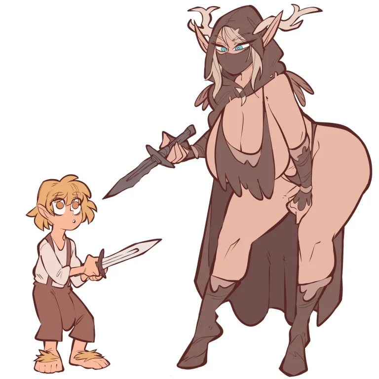 Elf x Halfling porn comic picture 15