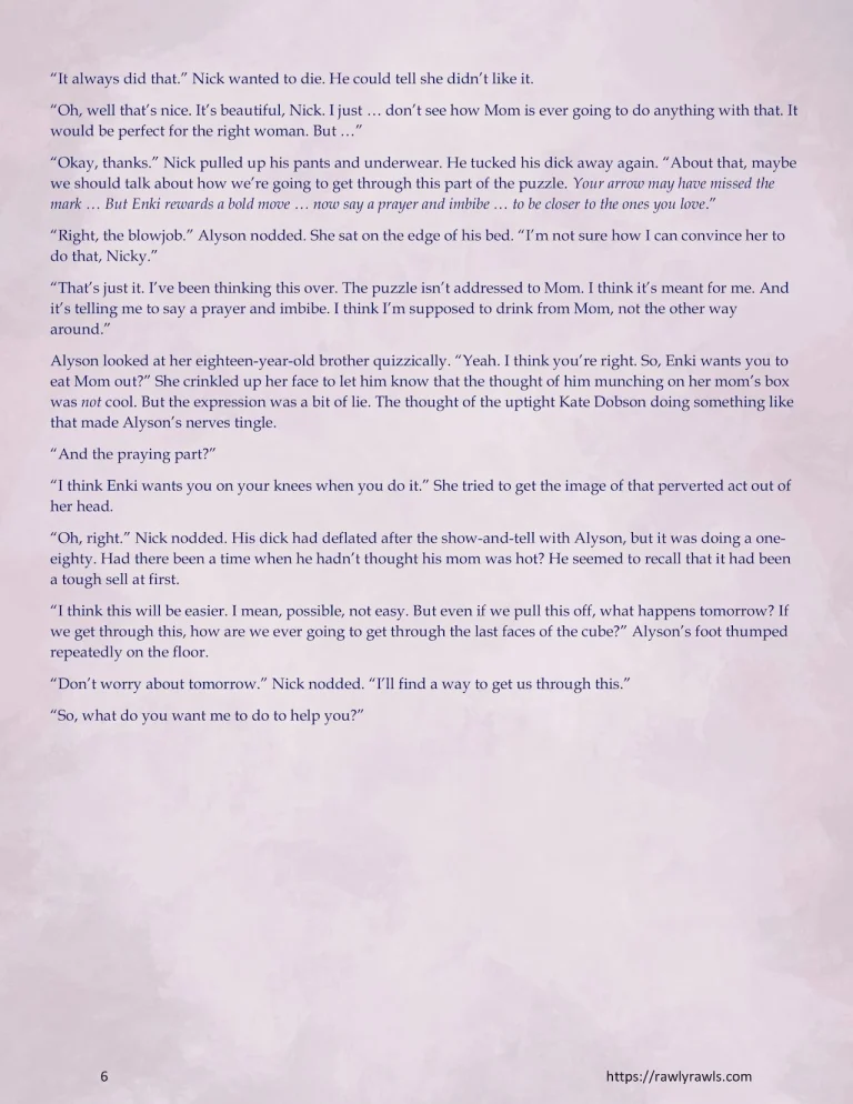 Enki's Puzzle 8: Rawly Rawls Fiction porn comic picture 6