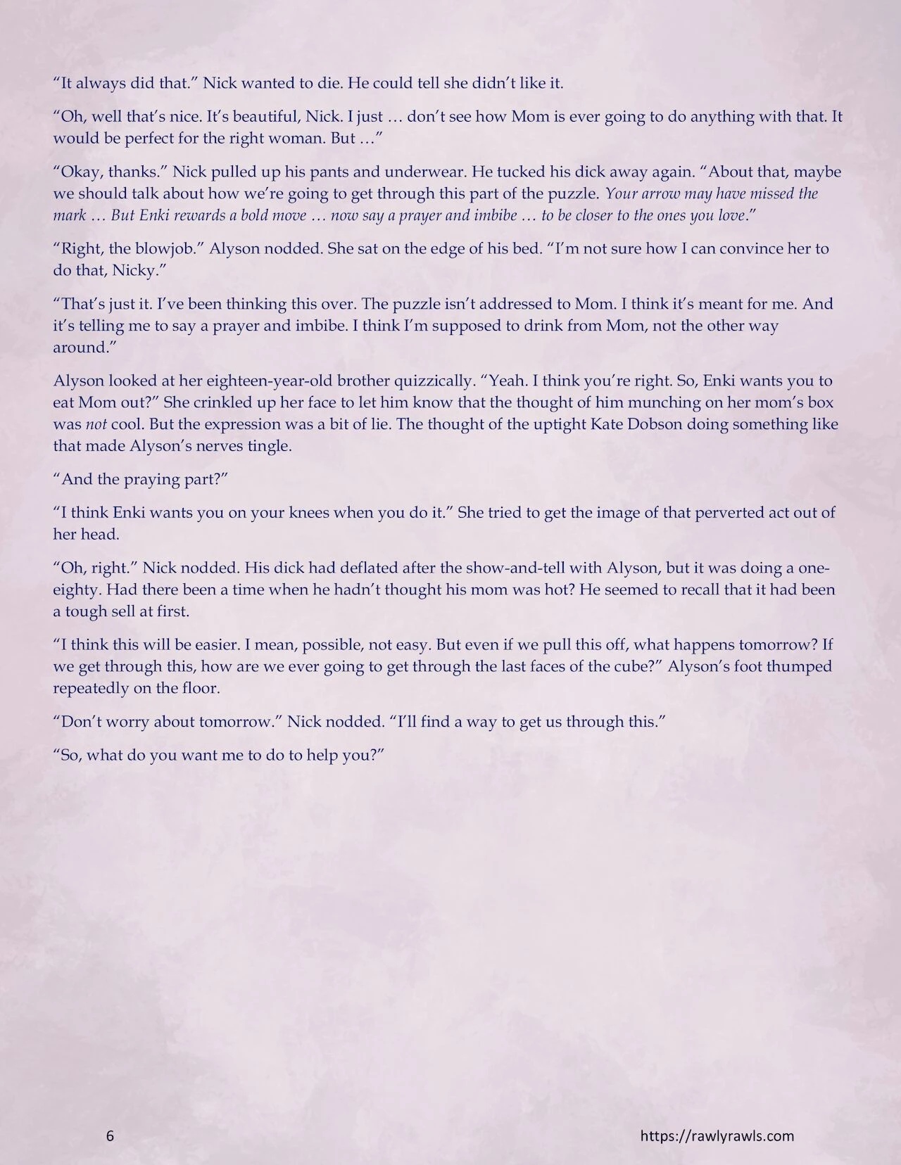 Enki's Puzzle 8: Rawly Rawls Fiction porn comic picture 6