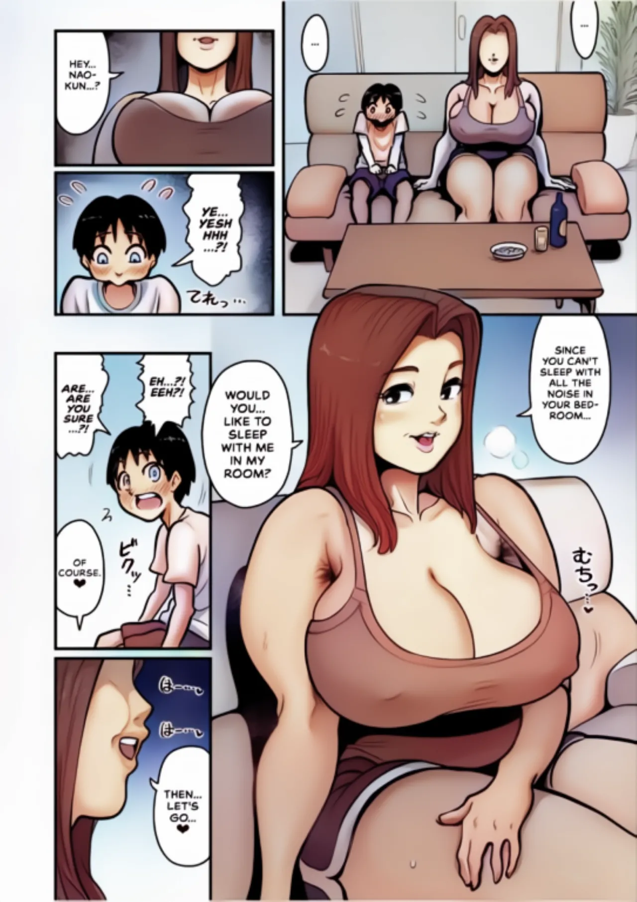 Extremely Busty Aunt Mates With Relative's Kid porn comic picture 7
