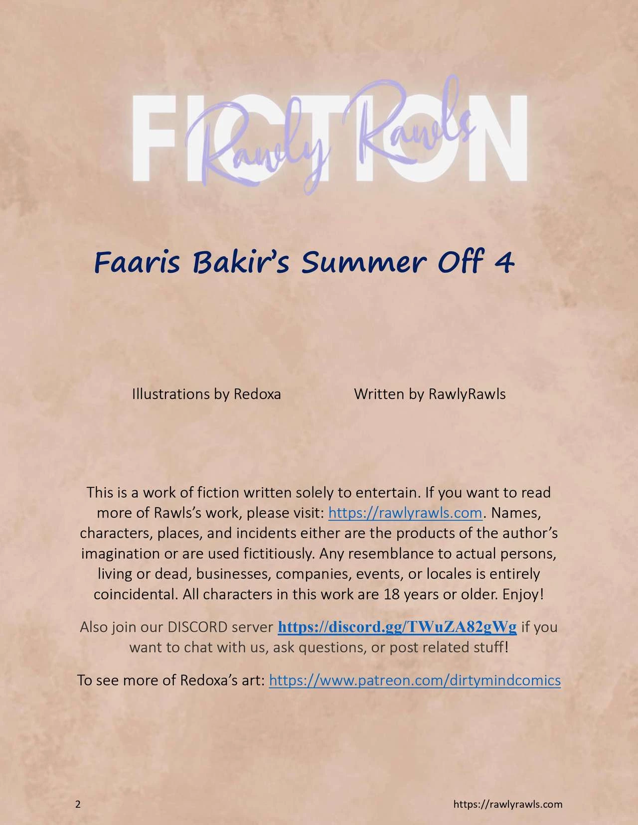 Faaris Bakir's Summer Off 4 porn comic picture 2