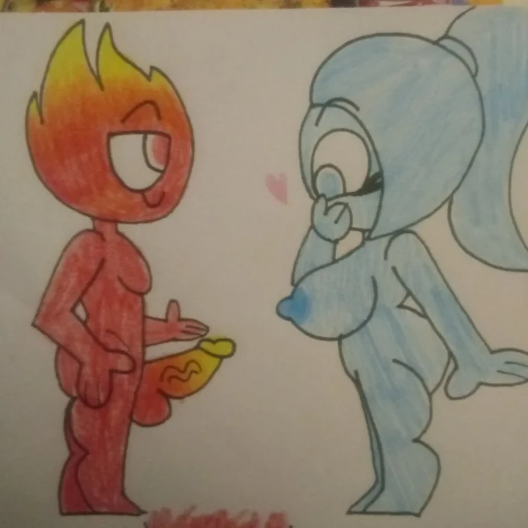 Fireboy and Watergirl porn comic picture 1