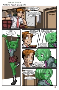 Fitting Room Escapade porn comic picture 1