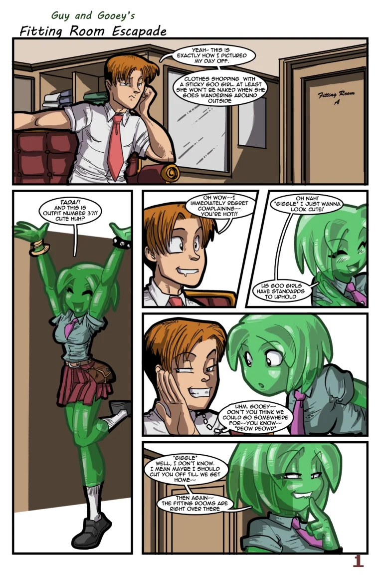 Fitting Room Escapade porn comic picture 1
