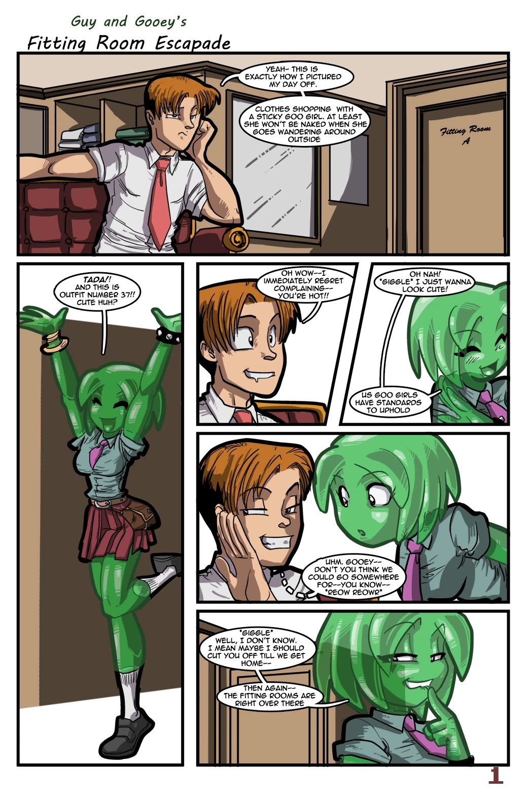 Fitting Room Escapade porn comic picture 1