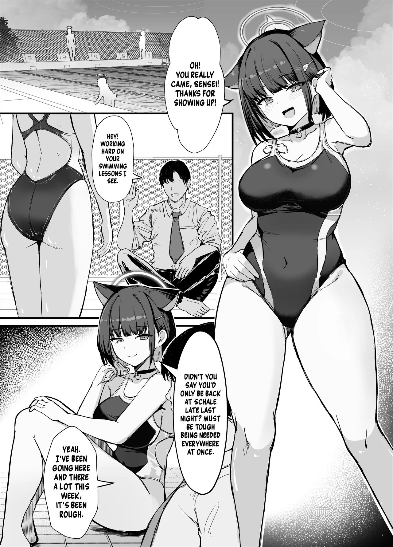 Fucking Kazusa in a Swimsuit After School | Kazusa to Houkago Mizugi Ecchi porn comic picture 2