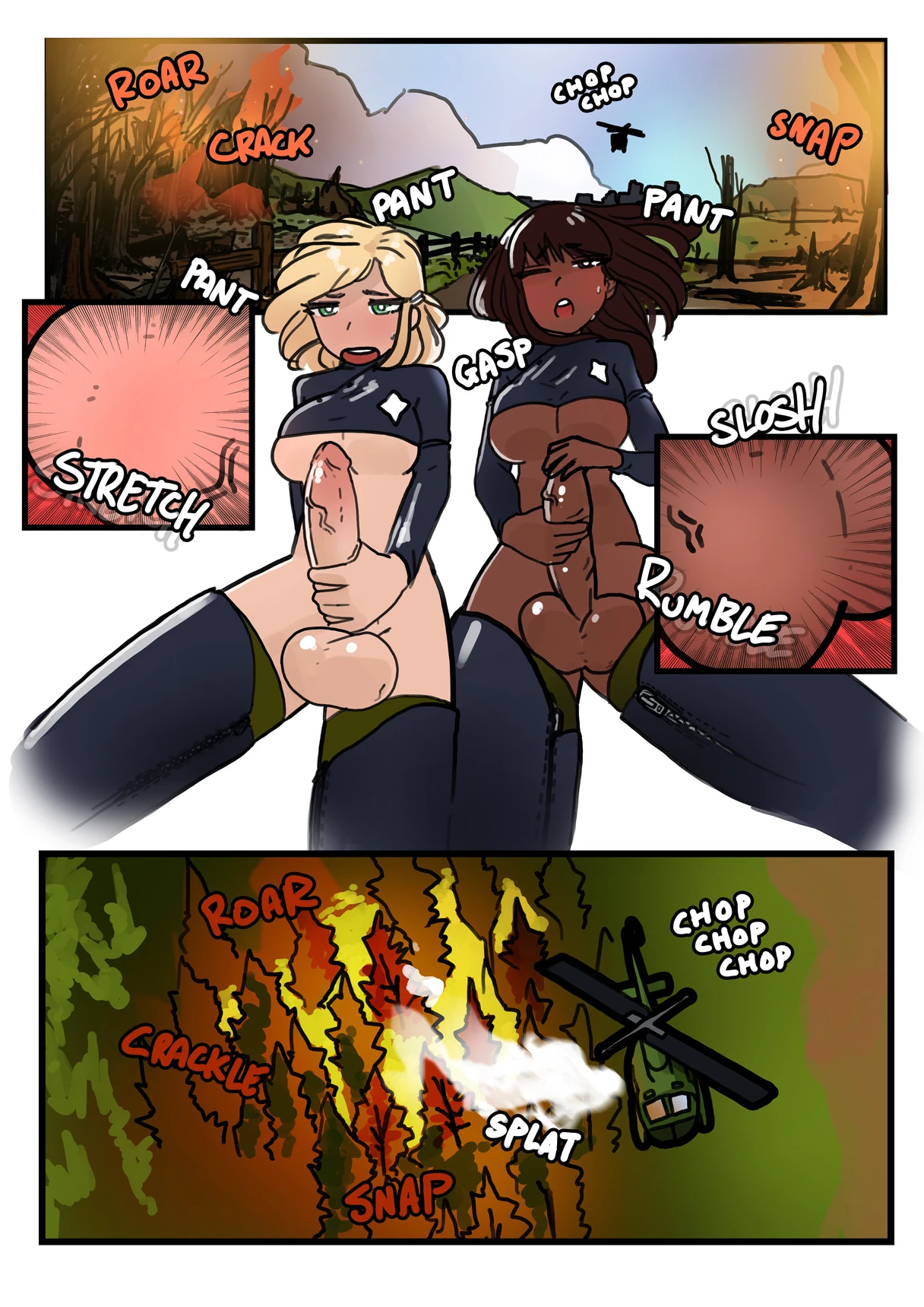 Futa FireFighters 3: Futa Inferno porn comic picture 7