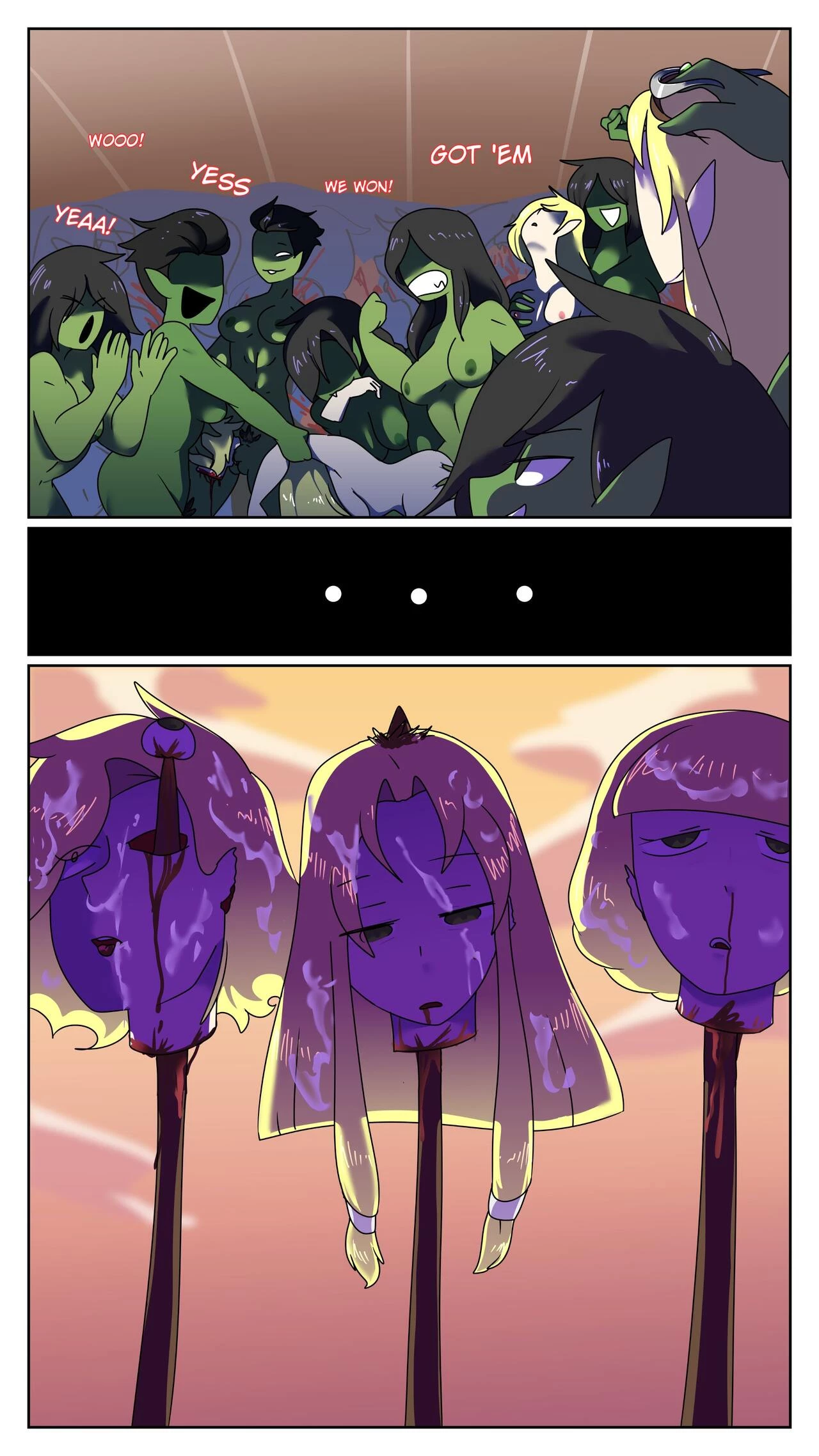 Futa Orcs vs Elves porn comic picture 12