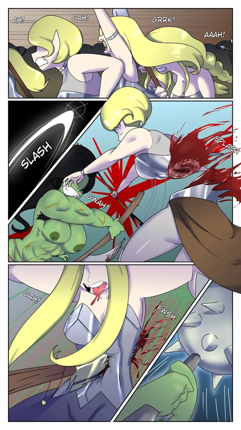 Futa Orcs vs Elves porn comic picture 2