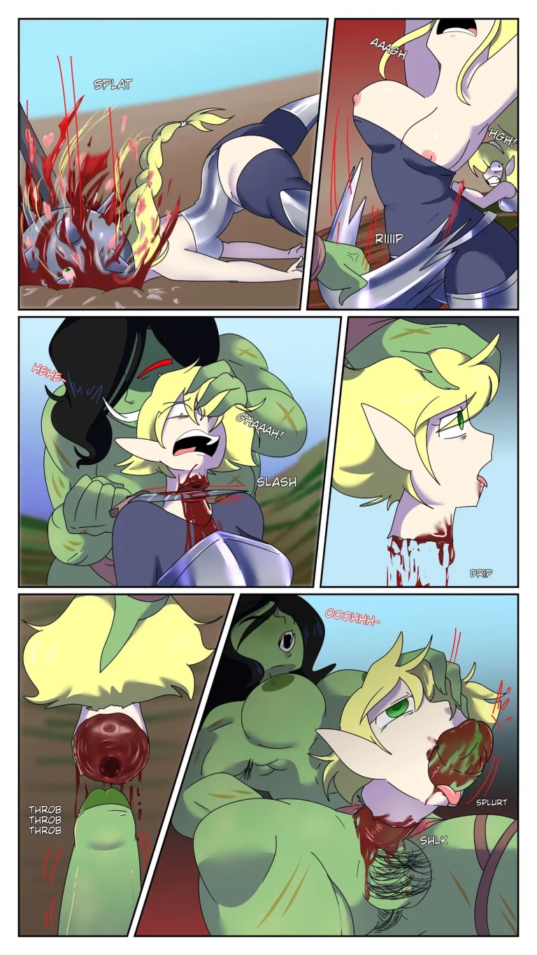 Futa Orcs vs Elves porn comic picture 3