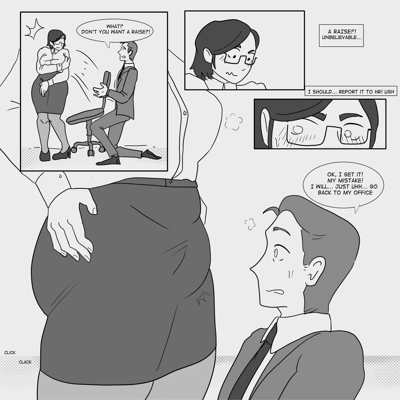 Getting back at the sexist boss porn comic picture 2