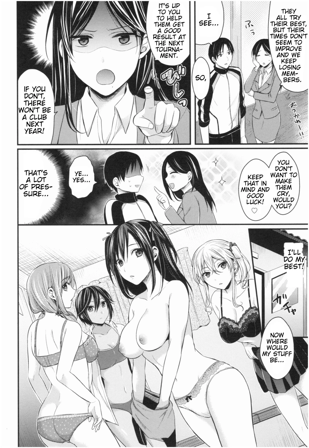Girls' Athletics Club Harem Training | Joshi Rikujoubu Harem Training porn comic picture 9