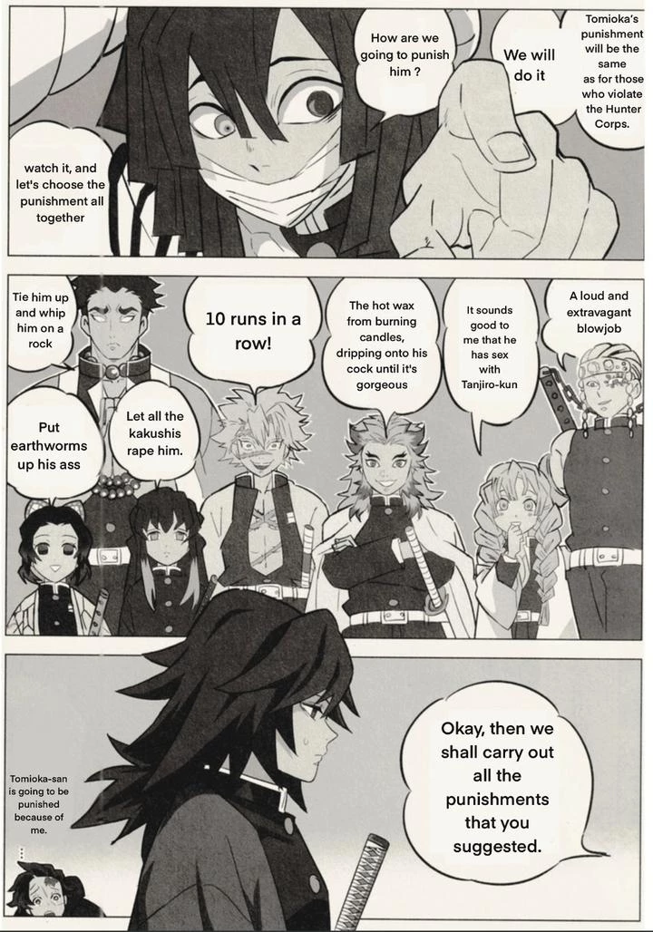 Giyuu's punishment | Tairitsu Ihan Tomioka Giyuu Shobatsu no Sho porn comic picture 2