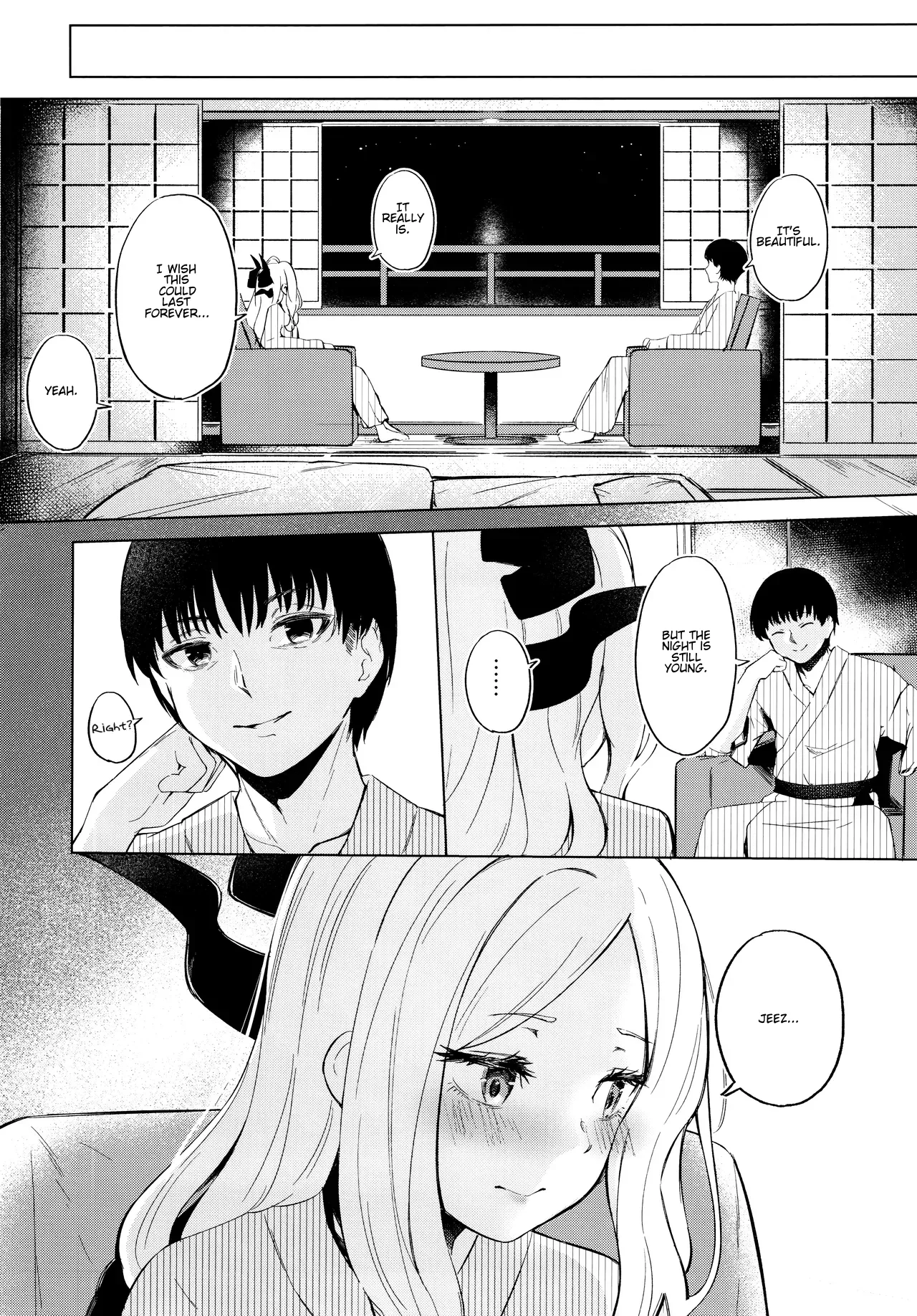 Going to a steamy private outdoor hot spring with a clingy chairwoman | porn comic picture 15