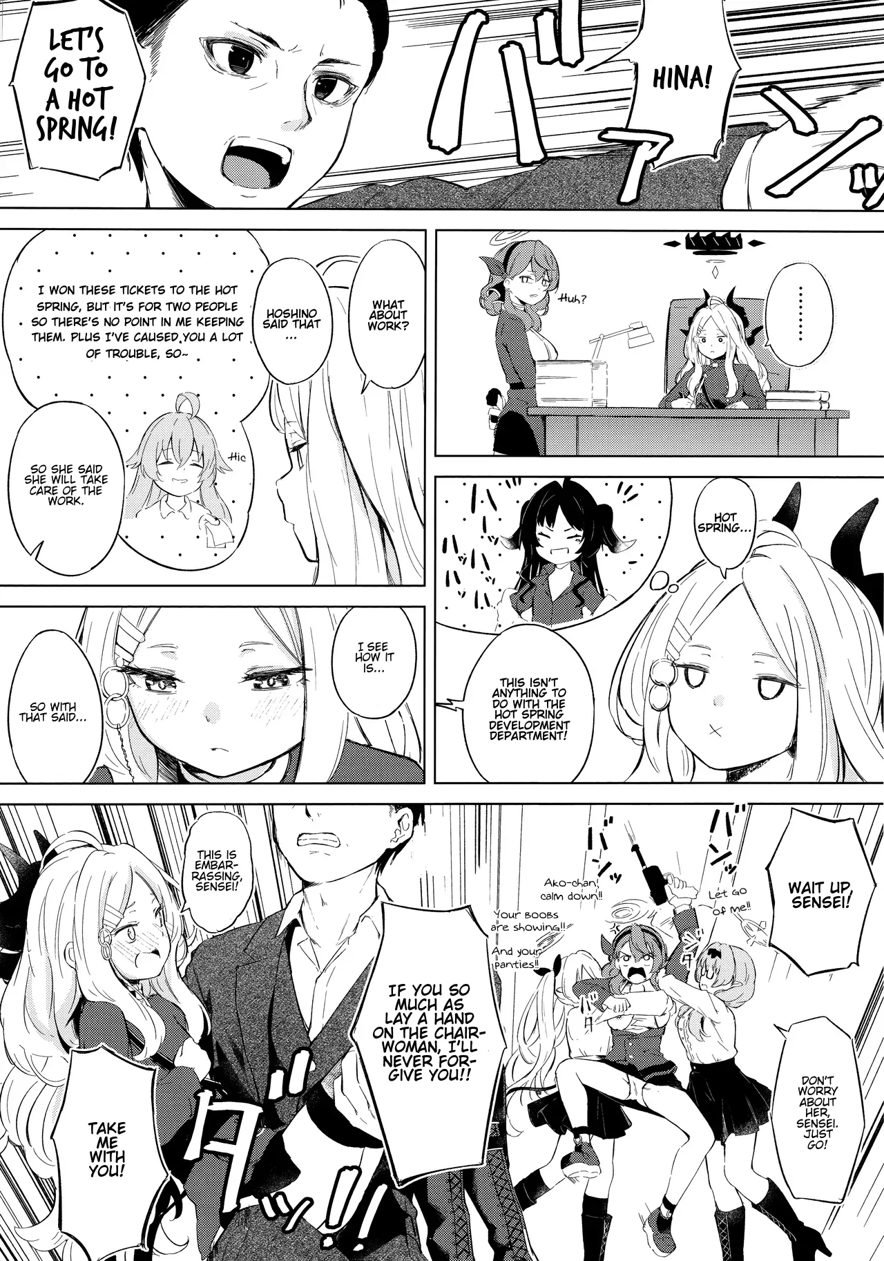Going to a steamy private outdoor hot spring with a clingy chairwoman | porn comic picture 2