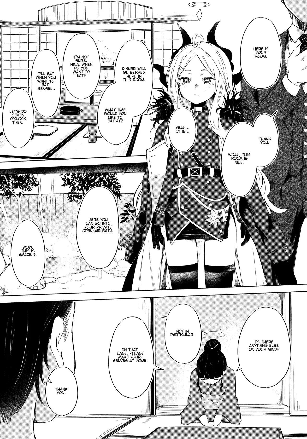 Going to a steamy private outdoor hot spring with a clingy chairwoman | porn comic picture 3