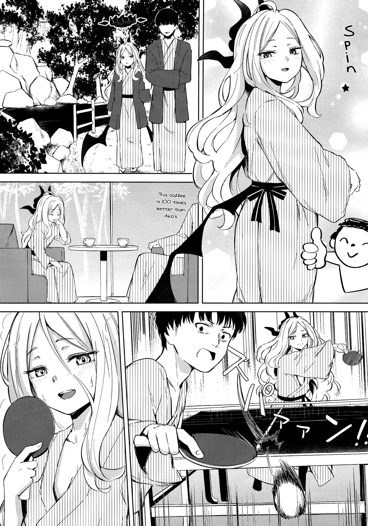 Going to a steamy private outdoor hot spring with a clingy chairwoman | porn comic picture 6