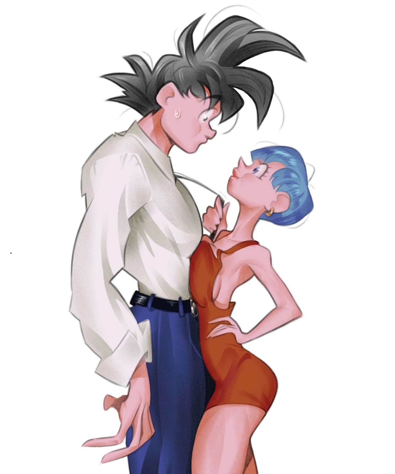 Goku vs Chichi and Bulma porn comic picture 1