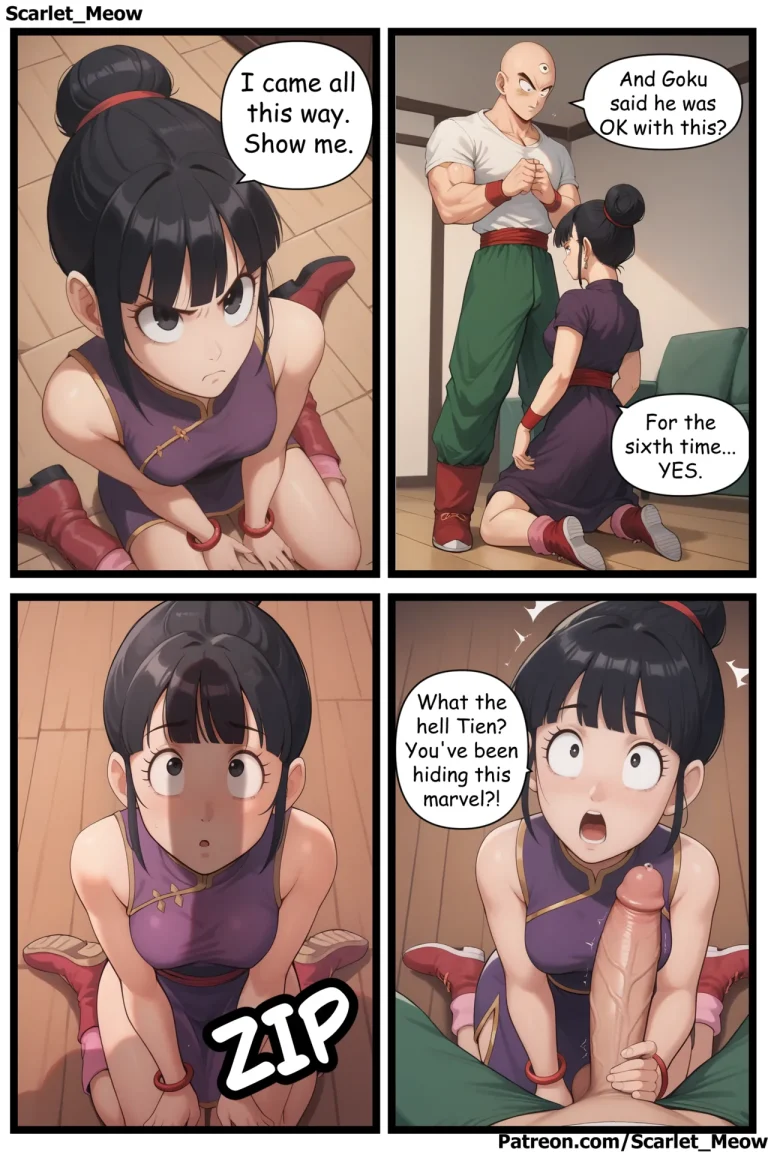 Goku's Absence - Tempting Tien porn comic picture 9