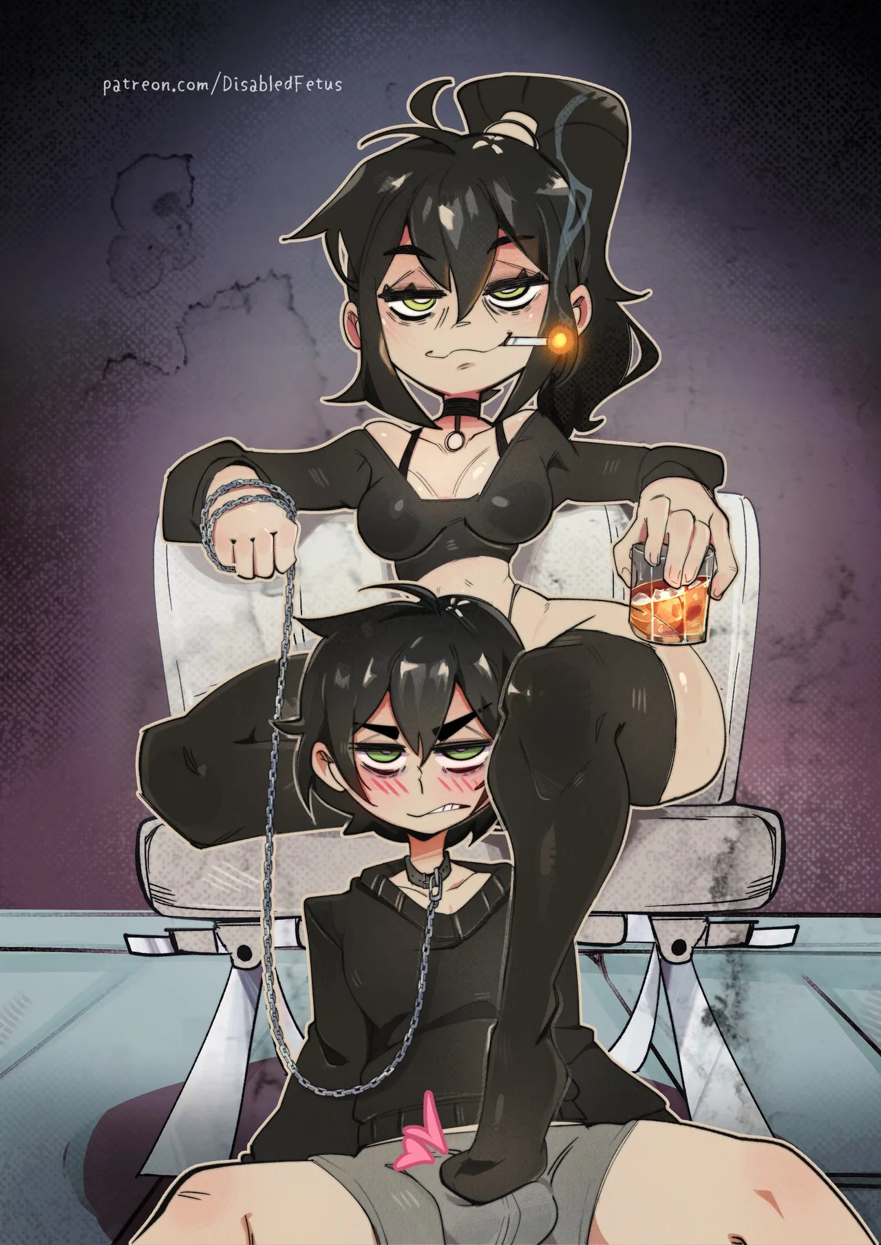 Goth Cougar and Tired Femboy porn comic picture 18