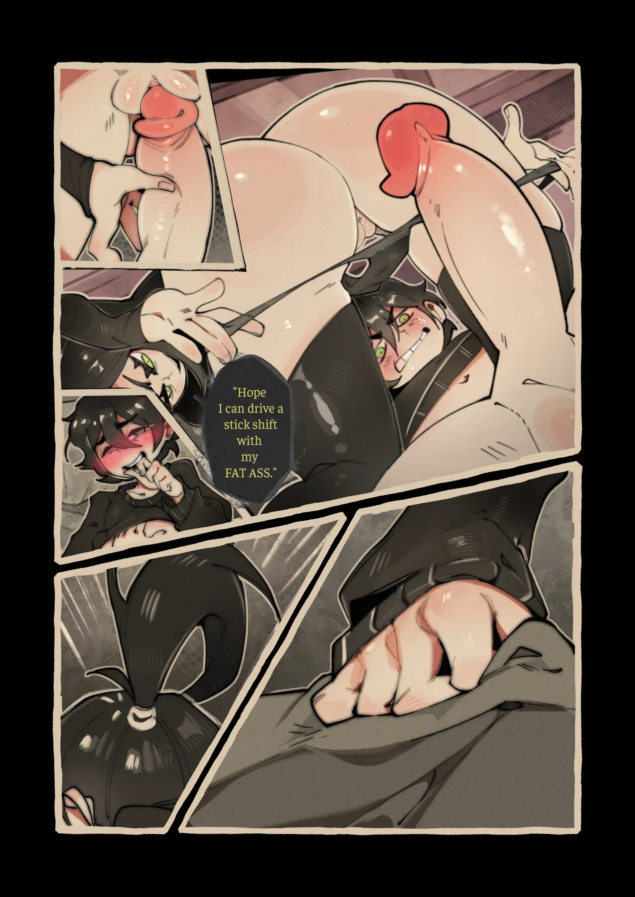 Goth Cougar and Tired Femboy porn comic picture 9