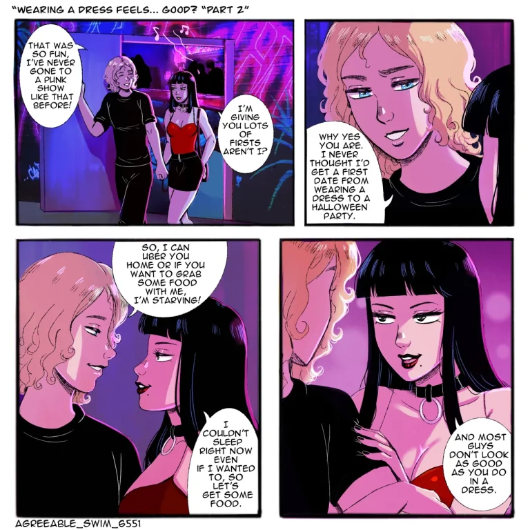 Goth dom & femboy BF porn comic picture 37