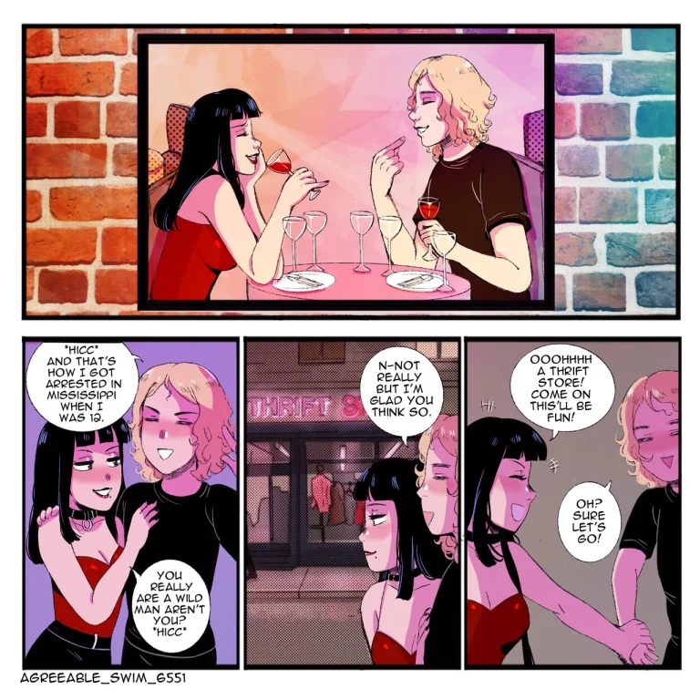 Goth dom & femboy BF porn comic picture 38