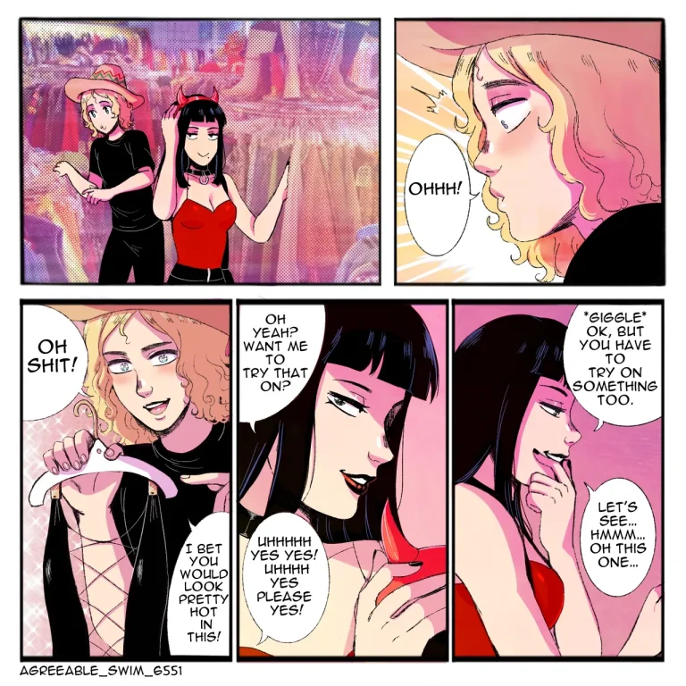 Goth dom & femboy BF porn comic picture 39