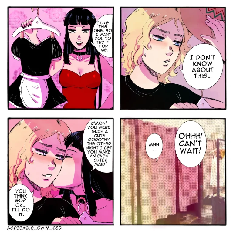 Goth dom & femboy BF porn comic picture 40