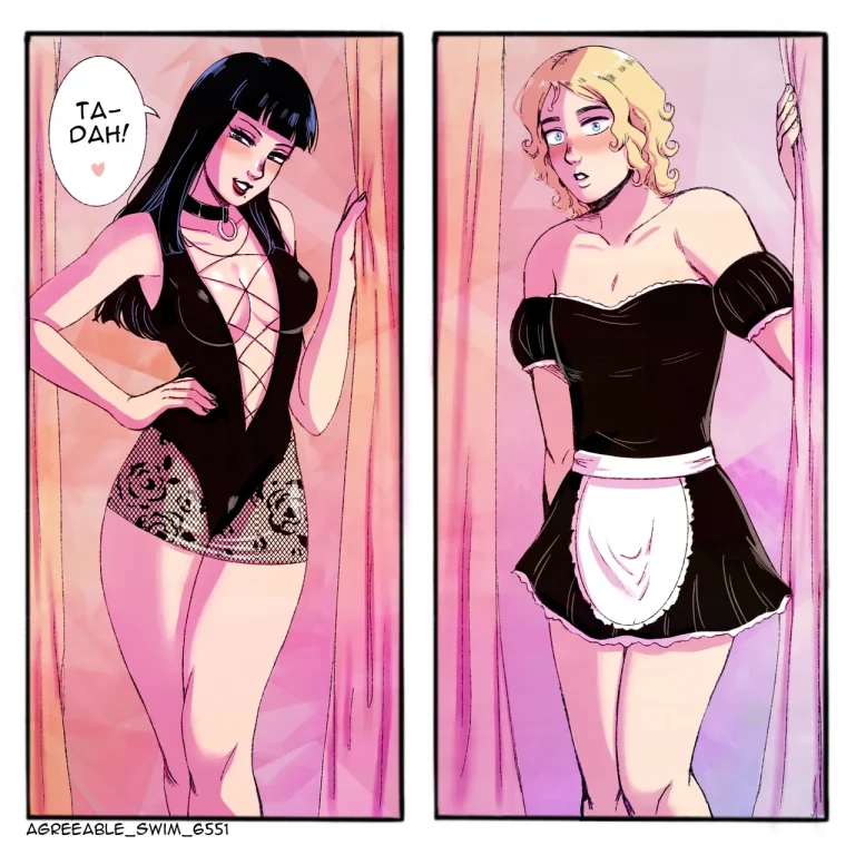 Goth dom & femboy BF porn comic picture 43