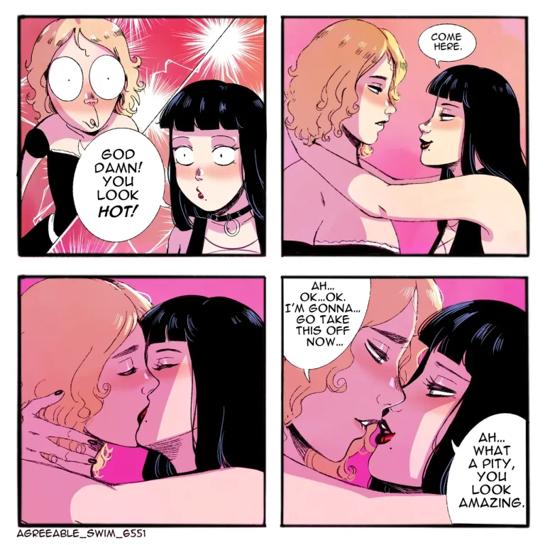 Goth dom & femboy BF porn comic picture 44