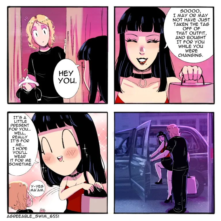 Goth dom & femboy BF porn comic picture 45
