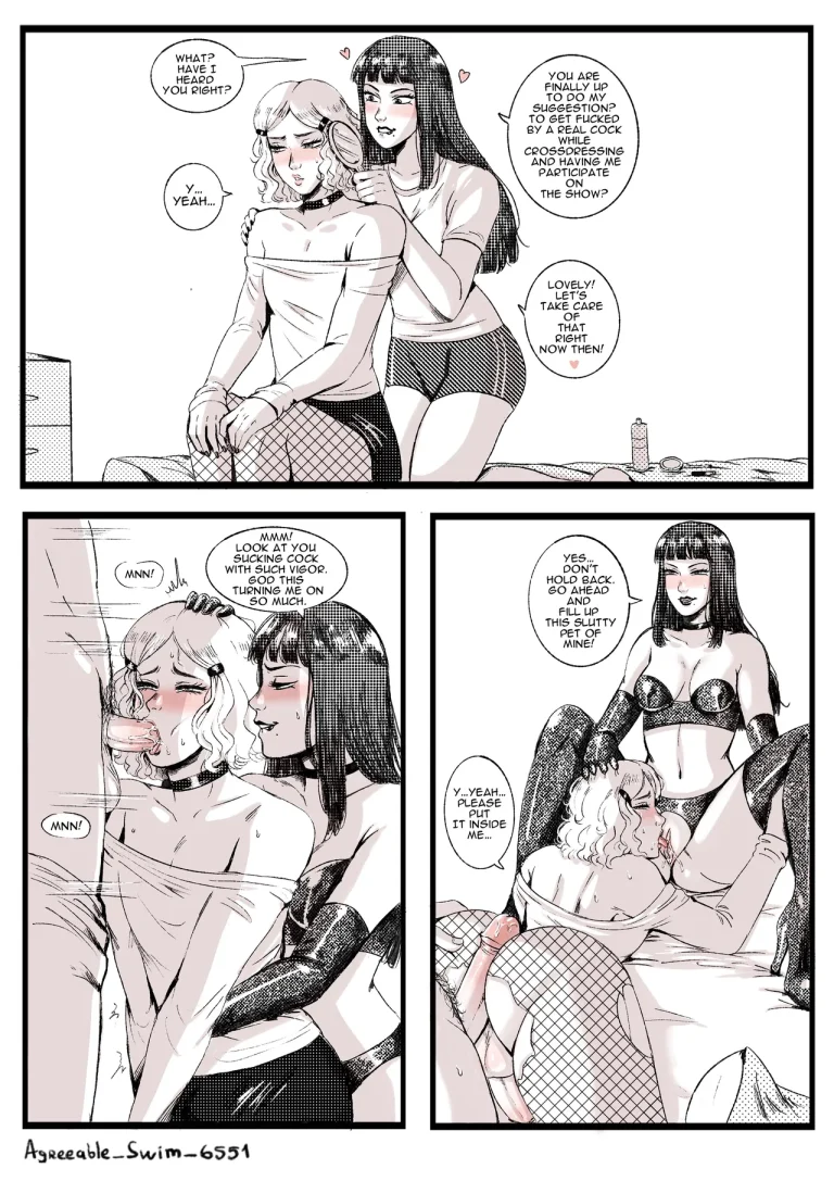 Goth dom & femboy BF porn comic picture 6