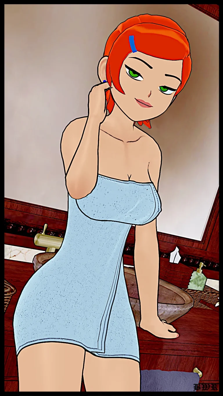 Gwen shower set porn comic picture 2