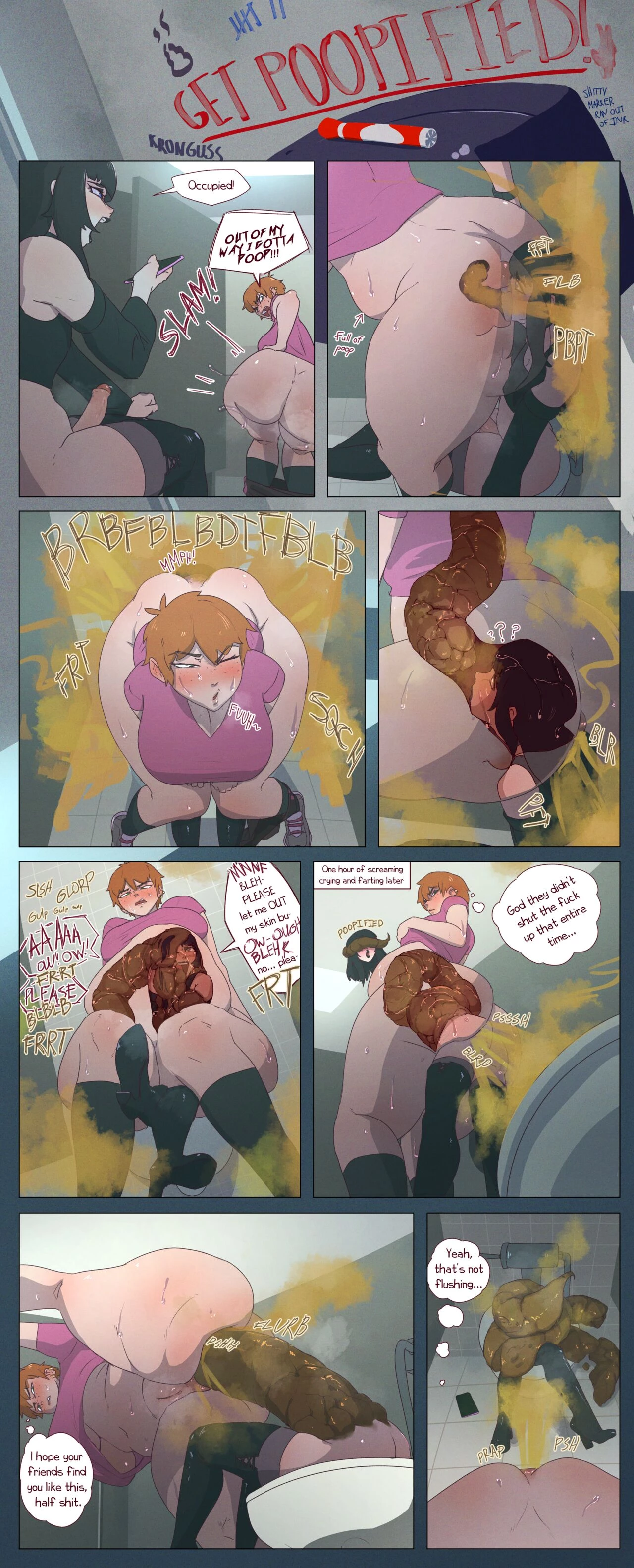 Half poop swirly porn comic picture 2