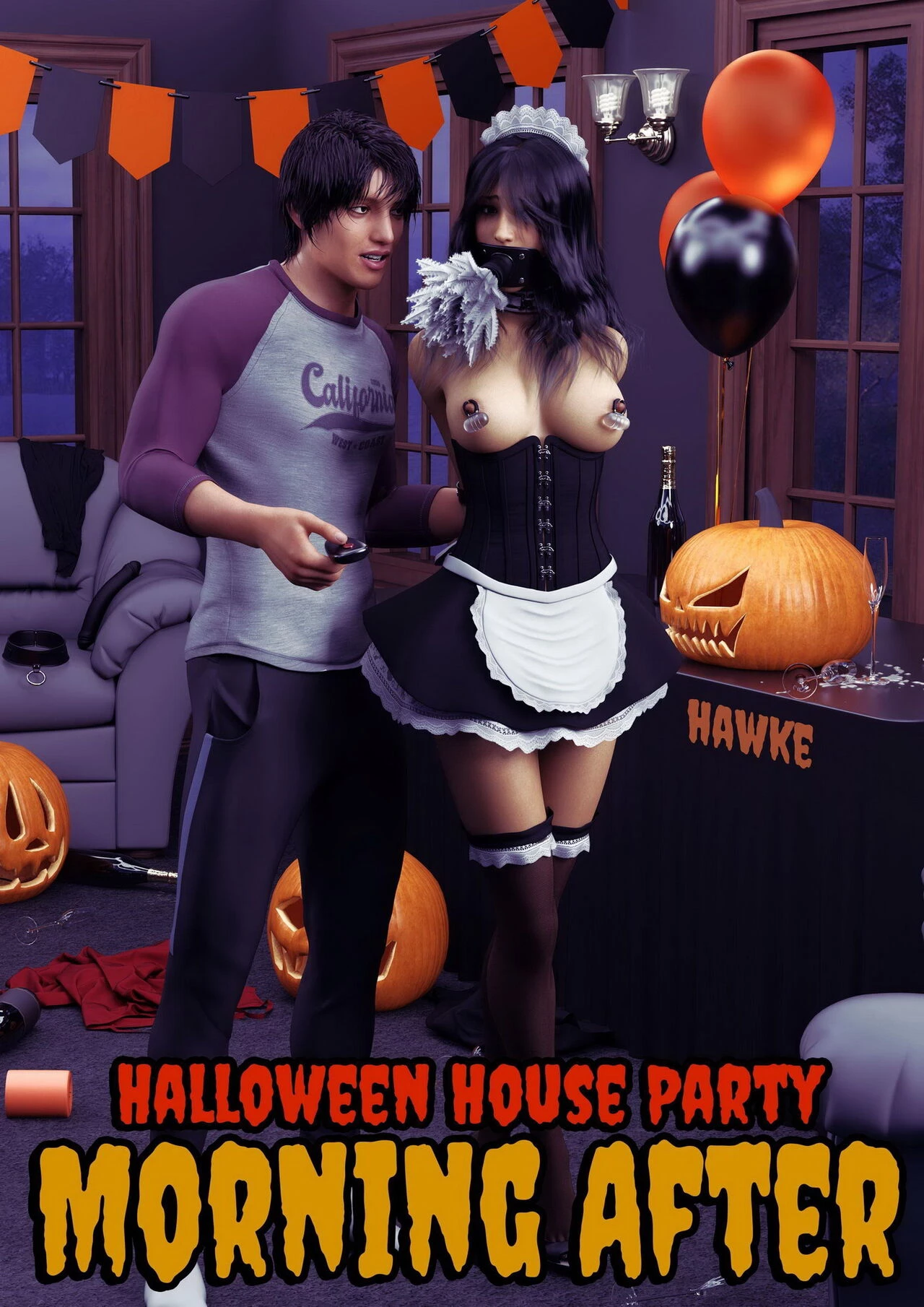 Halloween House Party 2 porn comic picture 1