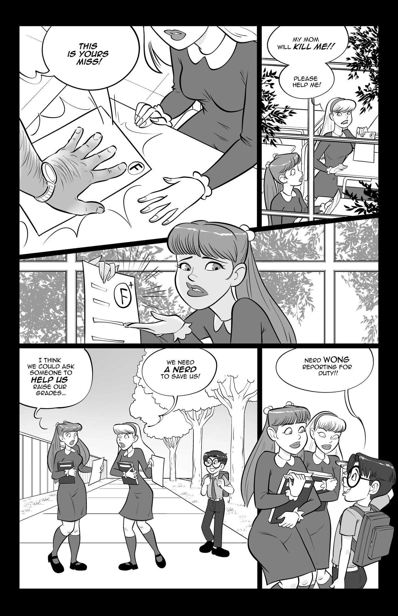 Helping With Grades porn comic picture 2