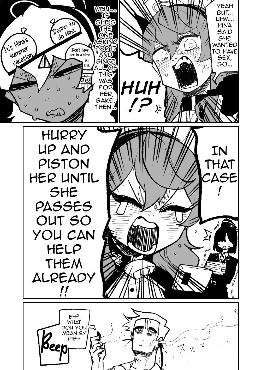 Hina Iinchou no Natsuyasumi! | Hina's summer vacation! (Blue Archive) porn comic picture 3