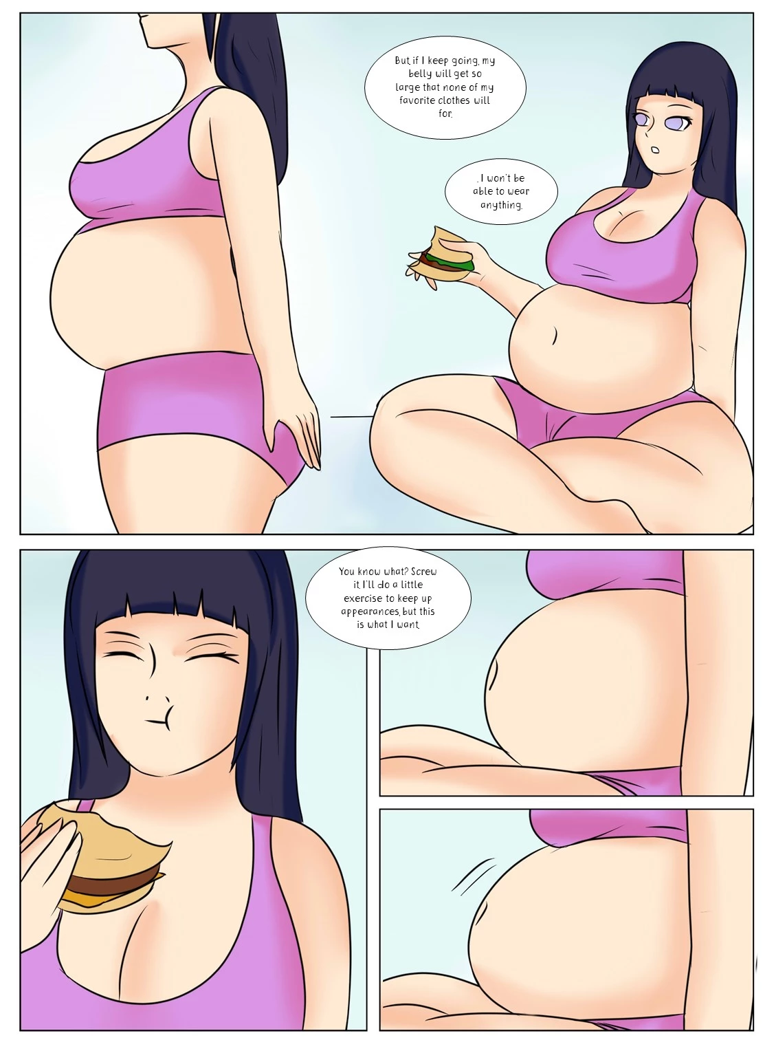 Hinata's Weight Gain porn comic picture 23