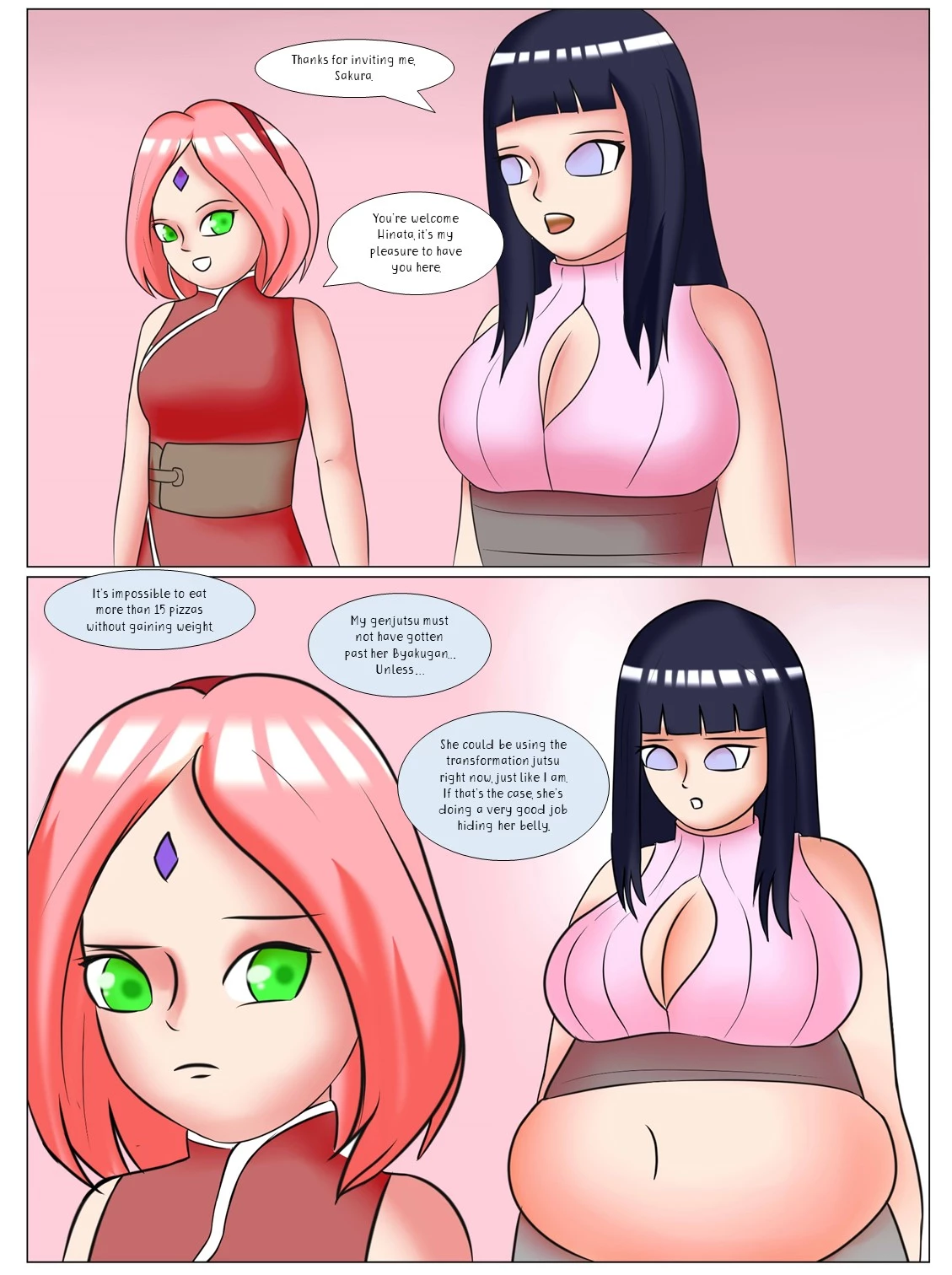 Hinata's Weight Gain porn comic picture 39