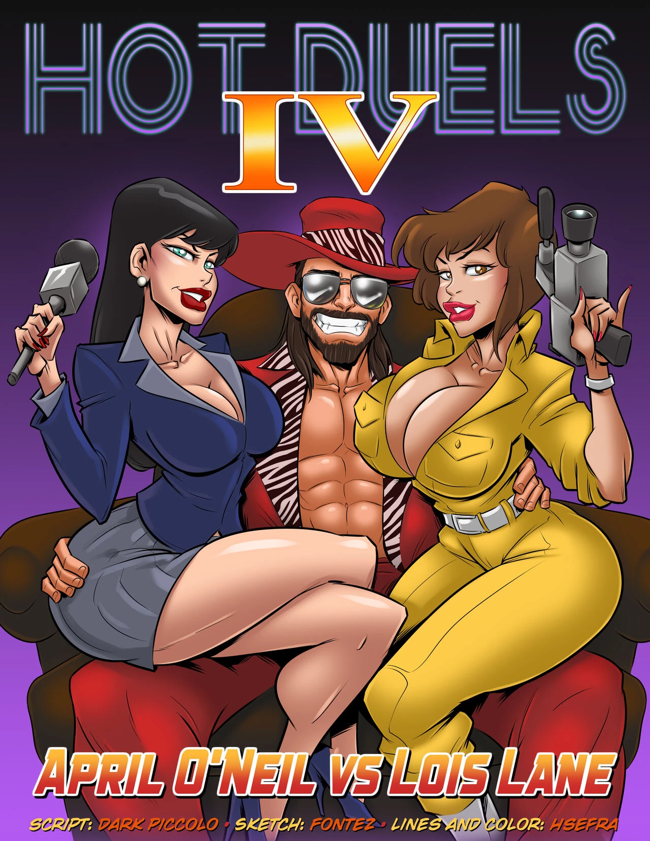 Hot Duels IV - April O'Neil vs Lois Lane porn comic picture 1